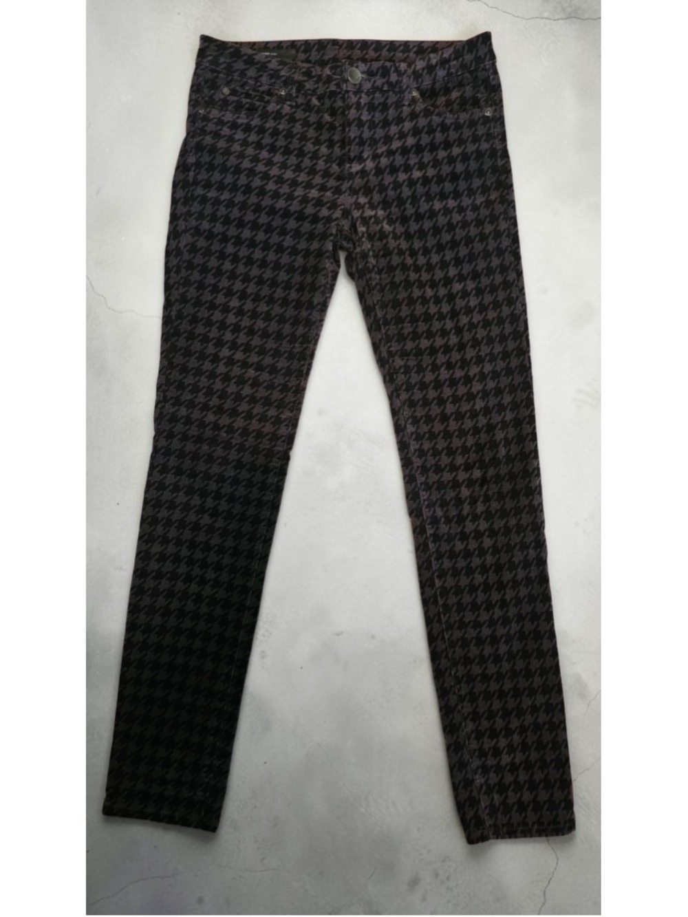 KUT From the Kloth Diana Skinny Velvet Houndstooth Jeans Women’s Size 6 NWOT